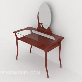 Simple Generous Dresser Wooden 3d model