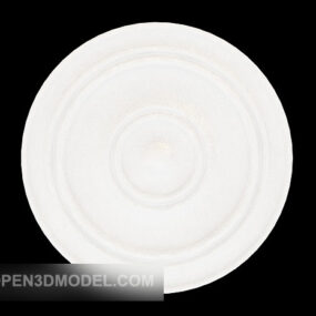 Simple Generous Gypsum Lamp Plate 3d model
