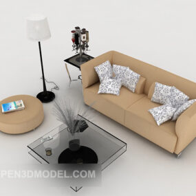 간단한 관대 한 홈 소파 3d 모델