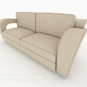 Mô hình 3d Sofa nhiều người hào phóng đơn giản