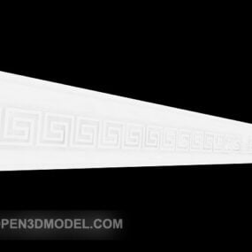 シンプルで寛大な白いコンポーネントの3Dモデル