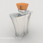 Simple glass bottle 3d model