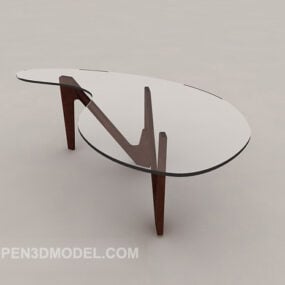 Simple Glass Coffee Table Furniture V11 3d model