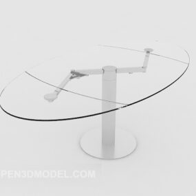 Einfacher Glas-Beistelltisch 3D-Modell