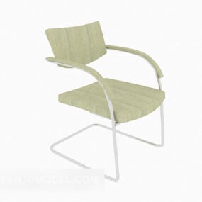 เก้าอี้สำนักงานสีเขียวเรียบง่ายแบบ 3 มิติ