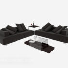 Semplice divano moderno grigio combinato