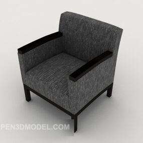 Canapé simple moderne gris simple modèle 3D