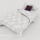 Simple Grey Single Bed