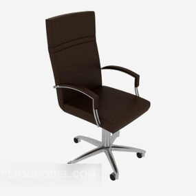 Simple Wheels Style Office Chair 3d model