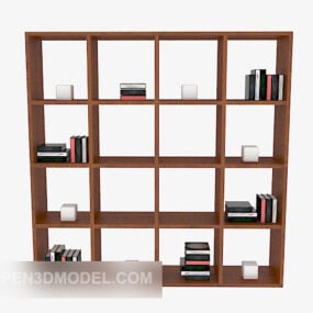 Mô hình 3d tủ sách rỗng đơn giản