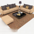 Simple Home Light Brown Combination Sofa