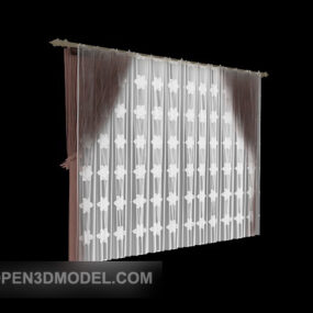 Simple Home Modern Curtain 3d model