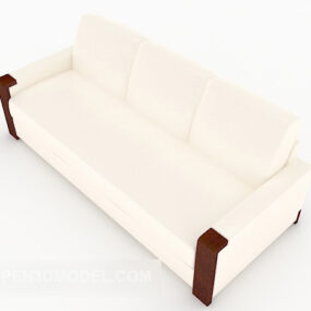 Simple Home Multi-person Sofa 3d model