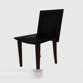 Simple Leather Lounge Chair 3d model