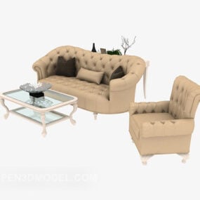 Simple Light Color System Sofa Sets 3d model