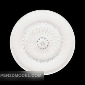 Sádrový talíř bílý 3D model