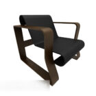 Simple log lounge chair 3d model