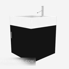 Enkelt modernt badskåp 3d-modell