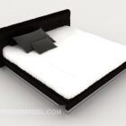 Eenvoudig modern zwart-wit tweepersoonsbed