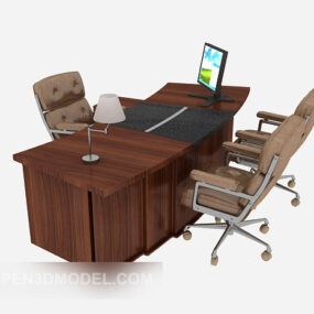 Simple Modern Desk 3d model