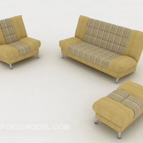 Modello 3d del divano familiare moderno e semplice