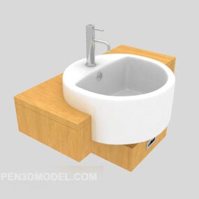Simple Modern Washbasin 3d model