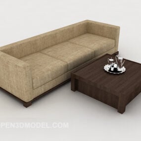 Simple New Chinese Home Sofa 3d model