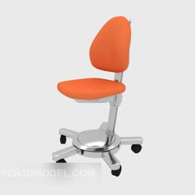 Simple Orange Lounge Chair 3d model
