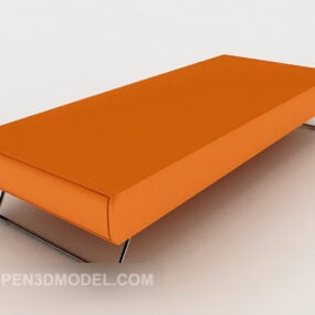 Simple Orange Sofa Bench 3d model