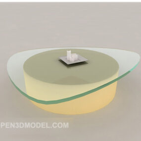 간단한 성격 유리 커피 테이블 3d 모델