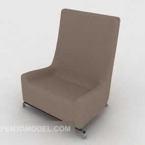 Simple Personality Gray Single Sofa 3d model
