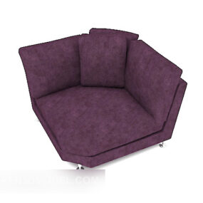 Simple Personality Purple Single Sofa 3d model