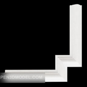Modello 3d della linea in gesso semplice