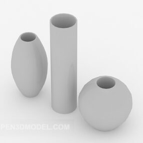 Simple Porcelain Vase Decor 3d model