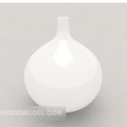 Vase simple en porcelaine blanche