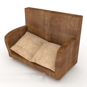 3д модель простой и практичной мебели для двуспального дивана