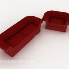 Hem enkel röd soffaset