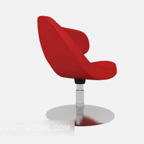 Simple Red Modern Lounge Chair 3d model
