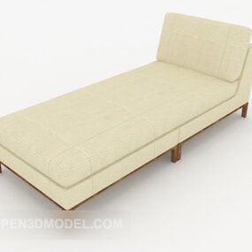 Simple Rice White Sofa Lounge Chair 3d model