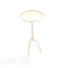 Simple Round Side Table 3d model