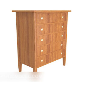 Simple Simple Drawer Cabinet Mahogany 3d model