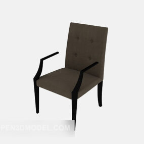 Kerusi Tunggal Mudah Dengan Model 3d Lengan