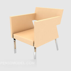 Enkel Soffa Lounge Stol Gul 3d-modell