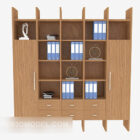 Librería simple de madera maciza modelo 3d