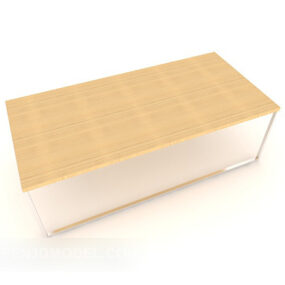 Simple Solid Wood Coffee Table 3d model
