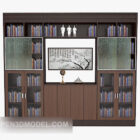 Jednoduchá velká knihovna z masivního dřeva
