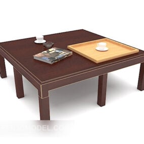 Living Room Coffee Table Solid Wood 3d model