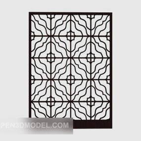 Simple Solid Wood Screen Partition 3d model