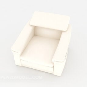 Simple Square Single Sofa 3d model