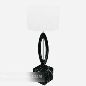 Simple Stone Base Table Lamp 3d model